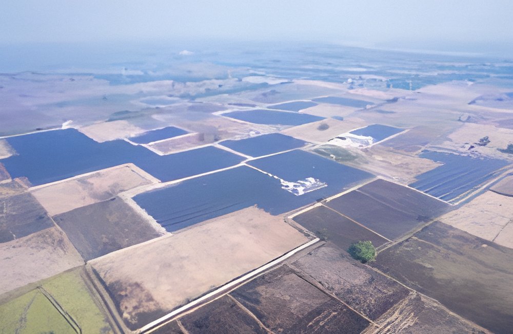 Clustered ground-mounted plants, Gujarat